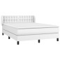 vidaXL Boxspringbett mit Matratze Weiß 140x190 cm Kunstleder vidaXL Boxspringbett mit Matratze Weiß 140x190 cm Kunstleder