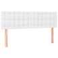 vidaXL Boxspringbett mit Matratze Weiß 140x190 cm Kunstleder vidaXL Boxspringbett mit Matratze Weiß 140x190 cm Kunstleder