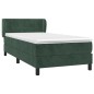 vidaXL Boxspringbett mit Matratze Dunkelgrün 90x190 cm Samt vidaXL Boxspringbett mit Matratze Dunkelgrün 90x190 cm Samt