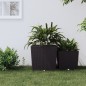 Pflanzkübel mit herausnehmbaren Einsatz Braun 37/64 L PP-Rattan Pflanzkübel mit herausnehmbaren Einsatz Braun 37/64 L PP-Rattan