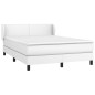 vidaXL Boxspringbett mit Matratze Weiß 140x200 cm Kunstleder vidaXL Boxspringbett mit Matratze Weiß 140x200 cm Kunstleder