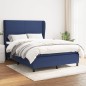 vidaXL Boxspringbett mit Matratze Blau 140x200 cm Stoff vidaXL Boxspringbett mit Matratze Blau 140x200 cm Stoff