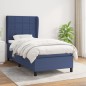 vidaXL Boxspringbett mit Matratze Blau 80x200 cm Stoff vidaXL Boxspringbett mit Matratze Blau 80x200 cm Stoff