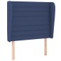 vidaXL Boxspringbett mit Matratze Blau 90x200 cm Stoff vidaXL Boxspringbett mit Matratze Blau 90x200 cm Stoff