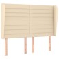 vidaXL Boxspringbett mit Matratze Creme 140x200 cm Stoff vidaXL Boxspringbett mit Matratze Creme 140x200 cm Stoff