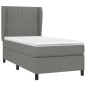 vidaXL Boxspringbett mit Matratze Dunkelgrau 80x200 cm Stoff vidaXL Boxspringbett mit Matratze Dunkelgrau 80x200 cm Stoff