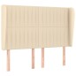 vidaXL Boxspringbett mit Matratze Creme 140x190 cm Stoff vidaXL Boxspringbett mit Matratze Creme 140x190 cm Stoff