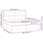 vidaXL Boxspringbett mit Matratze Hellgrau 200x200 cm Stoff vidaXL Boxspringbett mit Matratze Hellgrau 200x200 cm Stoff