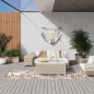 Outdoor-Teppich Braun und Weiß 80x250 cm Beidseitig Nutzbar Outdoor-Teppich Braun und Weiß 80x250 cm Beidseitig Nutzbar