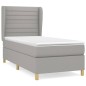 vidaXL Boxspringbett mit Matratze Hellgrau 80x200 cm Stoff vidaXL Boxspringbett mit Matratze Hellgrau 80x200 cm Stoff