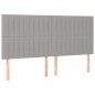 vidaXL Boxspringbett mit Matratze Hellgrau 160x200 cm Stoff vidaXL Boxspringbett mit Matratze Hellgrau 160x200 cm Stoff