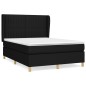 vidaXL Boxspringbett mit Matratze Schwarz 140x200 cm Stoff vidaXL Boxspringbett mit Matratze Schwarz 140x200 cm Stoff