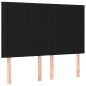 vidaXL Boxspringbett mit Matratze Schwarz 140x190 cm Stoff