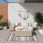 Outdoor-Teppich Braun und Weiß 80x150 cm Beidseitig Nutzbar Outdoor-Teppich Braun und Weiß 80x150 cm Beidseitig Nutzbar