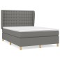 vidaXL Boxspringbett mit Matratze Dunkelgrau 140x200 cm Stoff vidaXL Boxspringbett mit Matratze Dunkelgrau 140x200 cm Stoff