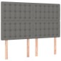 vidaXL Boxspringbett mit Matratze Dunkelgrau 140x200 cm Stoff vidaXL Boxspringbett mit Matratze Dunkelgrau 140x200 cm Stoff
