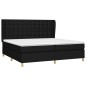 vidaXL Boxspringbett mit Matratze Schwarz 200x200 cm Stoff vidaXL Boxspringbett mit Matratze Schwarz 200x200 cm Stoff
