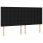 vidaXL Boxspringbett mit Matratze Schwarz 200x200 cm Stoff vidaXL Boxspringbett mit Matratze Schwarz 200x200 cm Stoff