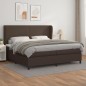 vidaXL Boxspringbett mit Matratze Braun 200x200 cm Kunstleder vidaXL Boxspringbett mit Matratze Braun 200x200 cm Kunstleder