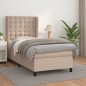 vidaXL Boxspringbett mit Matratze Cappuccino-Braun 90x200cm Kunstleder vidaXL Boxspringbett mit Matratze Cappuccino-Braun 90x200cm Kunstleder