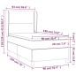 vidaXL Boxspringbett mit Matratze Dunkelgrau 90x190 cm Samt vidaXL Boxspringbett mit Matratze Dunkelgrau 90x190 cm Samt