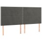 vidaXL Boxspringbett mit Matratze Dunkelgrau 180x200 cm Samt vidaXL Boxspringbett mit Matratze Dunkelgrau 180x200 cm Samt