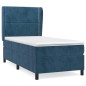 vidaXL Boxspringbett mit Matratze Dunkelblau 100x200 cm Samt vidaXL Boxspringbett mit Matratze Dunkelblau 100x200 cm Samt