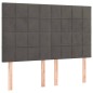 vidaXL Boxspringbett mit Matratze Dunkelgrau 140x190 cm Samt vidaXL Boxspringbett mit Matratze Dunkelgrau 140x190 cm Samt