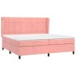 vidaXL Boxspringbett mit Matratze Rosa 200x200 cm Samt vidaXL Boxspringbett mit Matratze Rosa 200x200 cm Samt