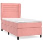 vidaXL Boxspringbett mit Matratze Rosa 90x190 cm Samt vidaXL Boxspringbett mit Matratze Rosa 90x190 cm Samt