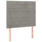 vidaXL Boxspringbett mit Matratze Hellgrau 100x200 cm Samt vidaXL Boxspringbett mit Matratze Hellgrau 100x200 cm Samt