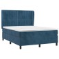 vidaXL Boxspringbett mit Matratze Dunkelblau 140x190 cm Samt vidaXL Boxspringbett mit Matratze Dunkelblau 140x190 cm Samt
