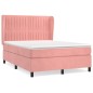 vidaXL Boxspringbett mit Matratze Rosa 140x200 cm Samt vidaXL Boxspringbett mit Matratze Rosa 140x200 cm Samt