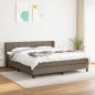 vidaXL Boxspringbett mit Matratze Taupe 180x200 cm Stoff vidaXL Boxspringbett mit Matratze Taupe 180x200 cm Stoff