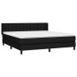 vidaXL Boxspringbett mit Matratze Schwarz 160x200 cm Stoff vidaXL Boxspringbett mit Matratze Schwarz 160x200 cm Stoff