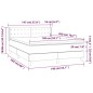 vidaXL Boxspringbett mit Matratze Dunkelgrau 140x200 cm Stoff vidaXL Boxspringbett mit Matratze Dunkelgrau 140x200 cm Stoff