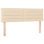 vidaXL Boxspringbett mit Matratze Creme 140x200 cm Stoff vidaXL Boxspringbett mit Matratze Creme 140x200 cm Stoff