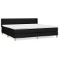 vidaXL Boxspringbett mit Matratze Schwarz 200x200 cm Stoff vidaXL Boxspringbett mit Matratze Schwarz 200x200 cm Stoff