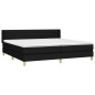 vidaXL Boxspringbett mit Matratze Schwarz 200x200 cm Stoff vidaXL Boxspringbett mit Matratze Schwarz 200x200 cm Stoff