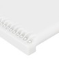 vidaXL LED Kopfteil Weiß 103x16x118/128 cm Kunstleder