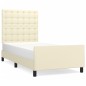 vidaXL Bettgestell mit Kopfteil Creme 80x200 cm Kunstleder vidaXL Bettgestell mit Kopfteil Creme 80x200 cm Kunstleder