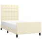 vidaXL Bettgestell mit Kopfteil Creme 80x200 cm Kunstleder vidaXL Bettgestell mit Kopfteil Creme 80x200 cm Kunstleder