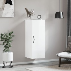 vidaXL Wandschrank Hochglanz-Weiß 34,5x34x90 cm Holzwerkstoff