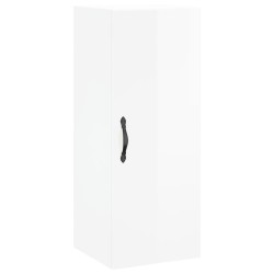 vidaXL Wandschrank Hochglanz-Weiß 34,5x34x90 cm Holzwerkstoff