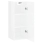 vidaXL Wandschrank Hochglanz-Weiß 34,5x34x90 cm Holzwerkstoff vidaXL Wandschrank Hochglanz-Weiß 34,5x34x90 cm Holzwerkstoff