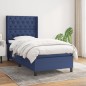 vidaXL Boxspringbett mit Matratze Blau 80x200 cm Stoff vidaXL Boxspringbett mit Matratze Blau 80x200 cm Stoff