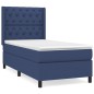 vidaXL Boxspringbett mit Matratze Blau 80x200 cm Stoff vidaXL Boxspringbett mit Matratze Blau 80x200 cm Stoff