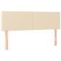 vidaXL Boxspringbett mit Matratze & LED Creme 140x200 cm Stoff vidaXL Boxspringbett mit Matratze & LED Creme 140x200 cm Stoff