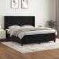 vidaXL Boxspringbett mit Matratze Schwarz 160x200 cm Samt vidaXL Boxspringbett mit Matratze Schwarz 160x200 cm Samt