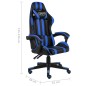 Gaming-Stuhl Schwarz und Blau Kunstleder Gaming-Stuhl Schwarz und Blau Kunstleder